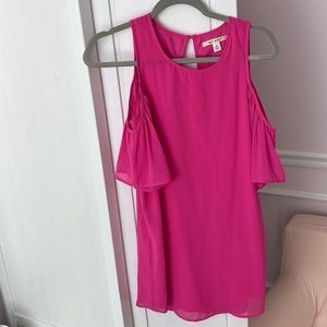 A pretty pink sheer flowy dress